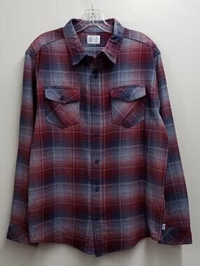Hurley Plaid Flannel Button Up Shirt Men's Size Medium